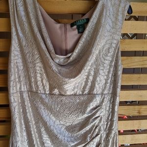 Gold shimmer Ralph Lauren evening gown size 10